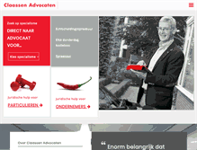 Tablet Screenshot of claassenadvocaten.nl